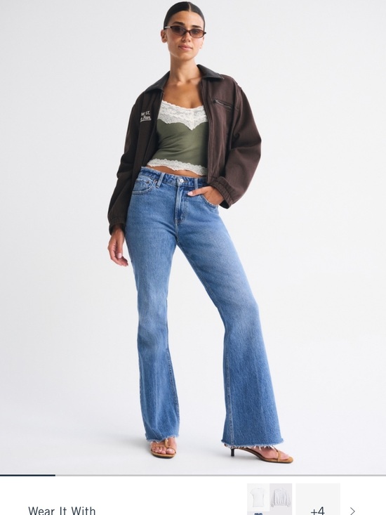 Abercrombie & Fitch Pants - Abercrombie & Fitch Light Blue High-Rise Flare Jeans